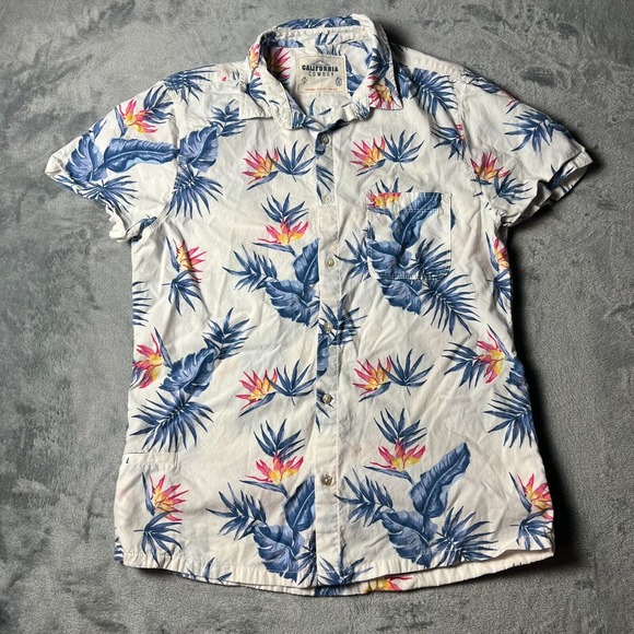 California Cowboy Other - California Cowboy Shirt Mens M White Button High Water Tropic Floral